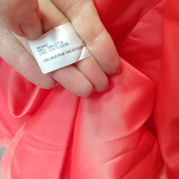 Gap Women's Academy Blazer Size 4 Fire Coral Knit Pink Jacket 2 Button Career - Picture 11 of 11